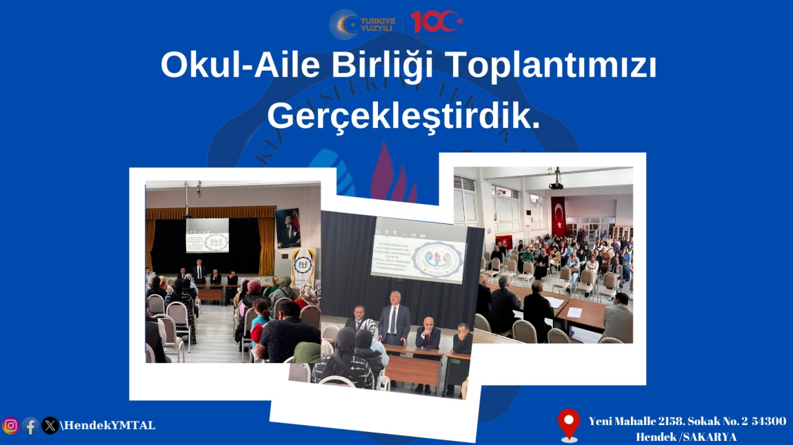 OKUL AİLE BİRLİĞİ TOPLANTIMIZI YAPTIK.