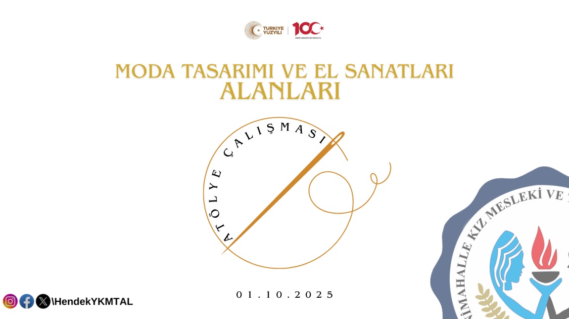 MODA TASARIMI VE EL SANATLARI ALANLARIMIZ TARAFINDAN ATÖLYE ÇALIŞMASI DÜZENLENDİ.